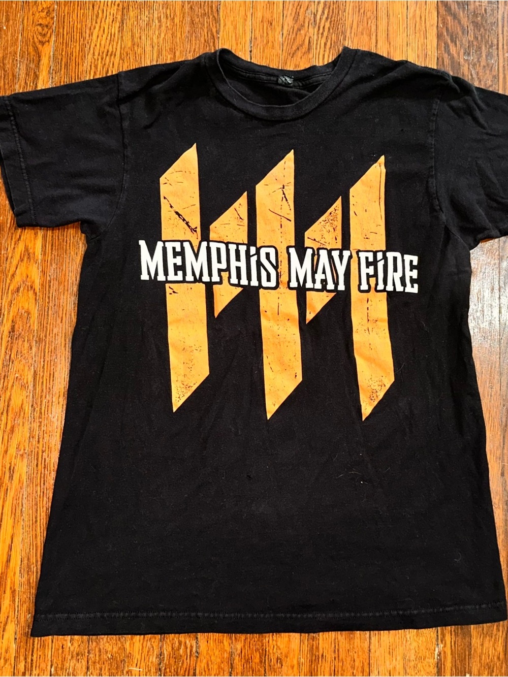 Memphis May Fire Medium Black Graphic Orange Logo Metalcore Shirt